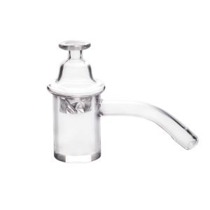 10mm männlicher Quarz-Banger 45 Grad mit Carb Cap 25mm breit