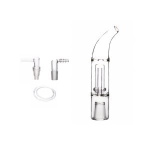 Arizer extreme Q XQ2 Hydratube Bubble 14 mm weiblich gebogenes Mundstück aus Glas mit Wasserpfeifen-Bong-Peitschen-Adapter-Kit